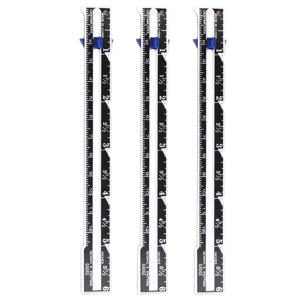 

3pcs Button Positioning Margin Parallel Line Sewing Ruler for Measuring Tool Aluminum Plastic Material Gauge for Drawing