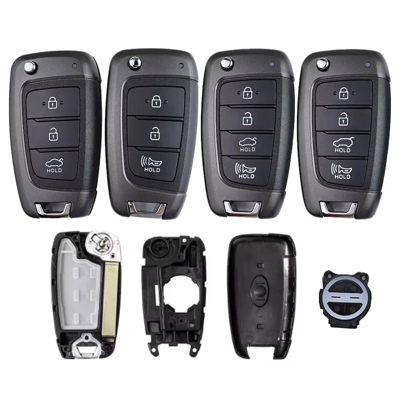 Car Key Housing Case Shell Fob for Hyundai 2018 2019 2020 2021 2022 Accent Elantra Kona Santa Fe Tucson Veloster Solaris Verna #1