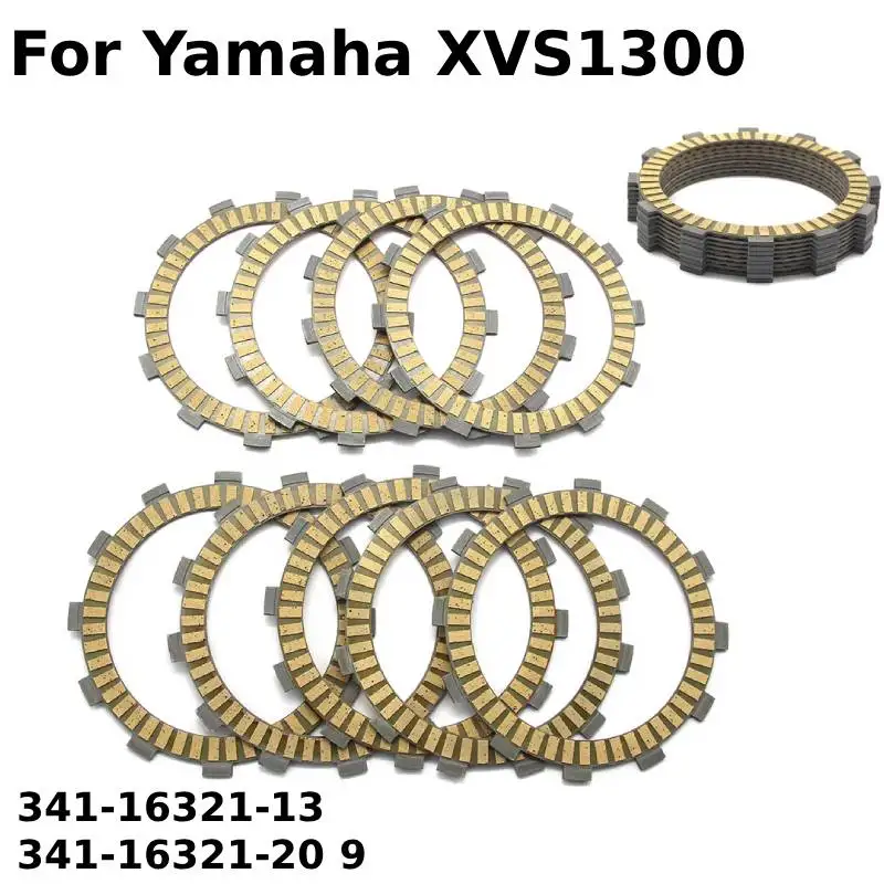 Clutch Friction Disc Plate For Yamaha XVS1300 Custom XVS1300A Midnight V-Star XVS1300CT XTZ1200 XT1200ZE Super Tenere Stryker