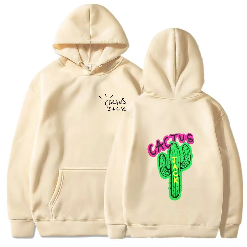 2024 New European and American rapper Travis Scott cactus jack cactus male and female sweatshirt hoodie