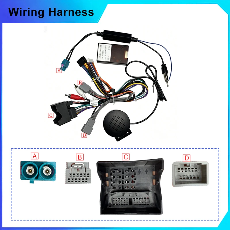 16pin Car Android Radio GPS Wiring Harness AdapterFor Land Rover Discovery Sport 20162018 Stereo Plug Power Cable cord Canbus