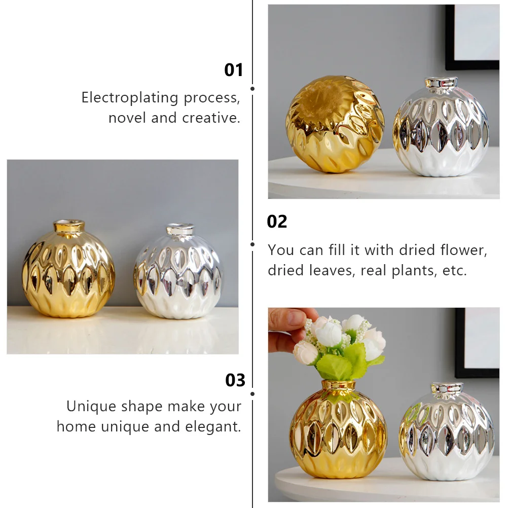 

1Pcs Ceramic Small Vase European Style Flower Arrangement Bottle Desktop Ornament for Home Decoration Table Floral Porcelain Pot