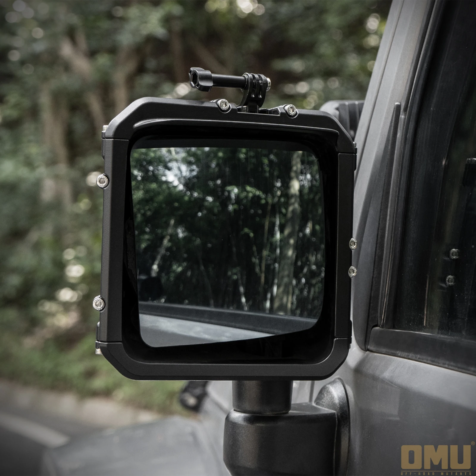 OMU Genesis سلسلة الألومنيوم مرآة الرؤية الخلفية المطر درع المطر الحواجب الإطار ل جيب رانجلر JK JKU 2007-2017 اكسسوارات السيارات #3