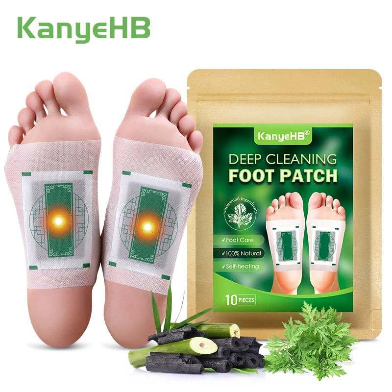 

10pcs=1bag Bamboo Deep Cleaning Foot Patch Body Detox Sleep Aid Relax Feet Improve Blood Circulation Foot Detox Plaster W029