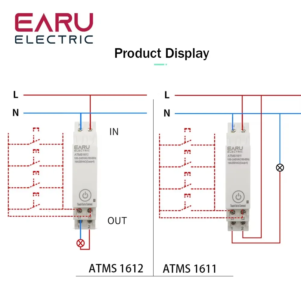 AC 110V/220V 16A Din Rail Wifi Timer Switch Relay Breaker kWh Energy Meter Volmeter Ammeter Limiter Remote Control by Tuya APP