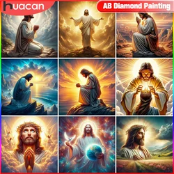 HUACAN Diamond Painting New Portrait Full Square Round Mosaic Religion Picture Rhinestones Embroidery 5D DIY Decoration Wall