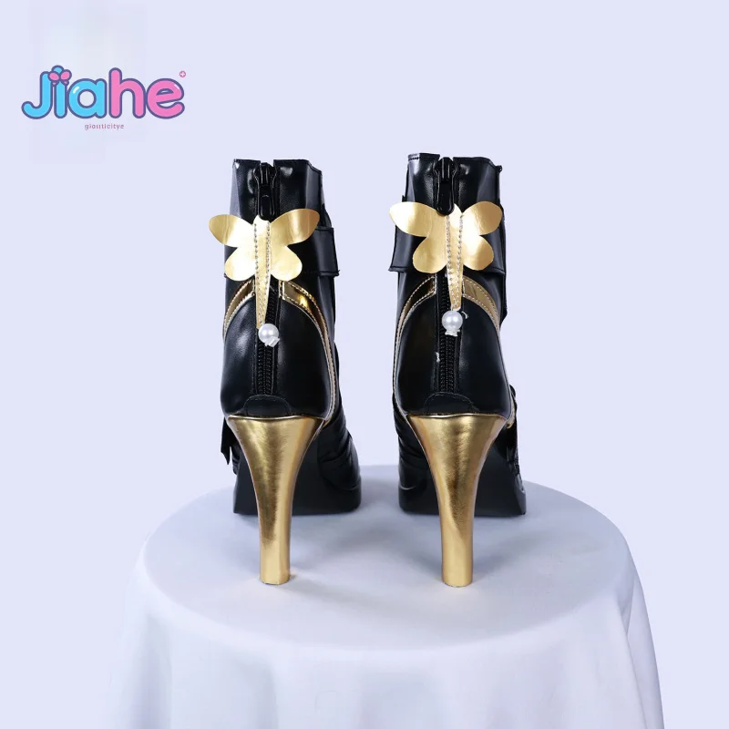 لعبة Zenless Zone Zero Evelyn Chevalier أحذية كوسبلاي لحفلات الهالوين وسيم للرجال والنساء أحذية قصيرة مثيرة بكعب عالٍ