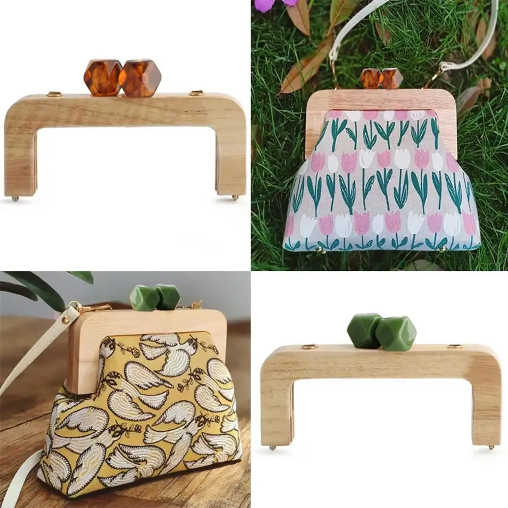 バッグ木製ハンドル木製バッグ留め具キス留め金財布フレームハンドルネジ付きクロスボディバッグキスロックハンドル金具アクセサリー