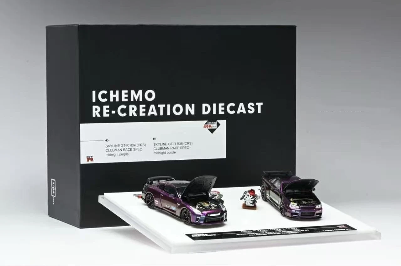 ICHEMO موديل 1:64 2025APAxpo R34 R35 M4 Diecast نموذج سيارة طبعة محدودة مجموعة