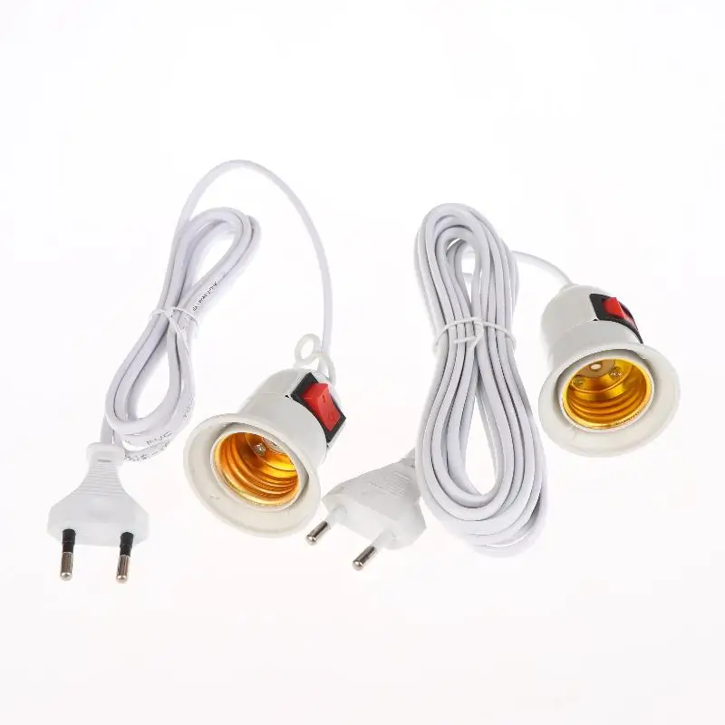 European Standard Lampholder With 3/5 Meters Cable EU Plug E27 Hanging Indoor Plants Light Holder With On/Off Switch Lamp Holder