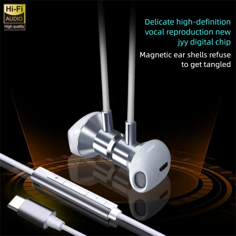 J118 Wired Earbuds with Type-C - Wired Earphone Mic recension och pris