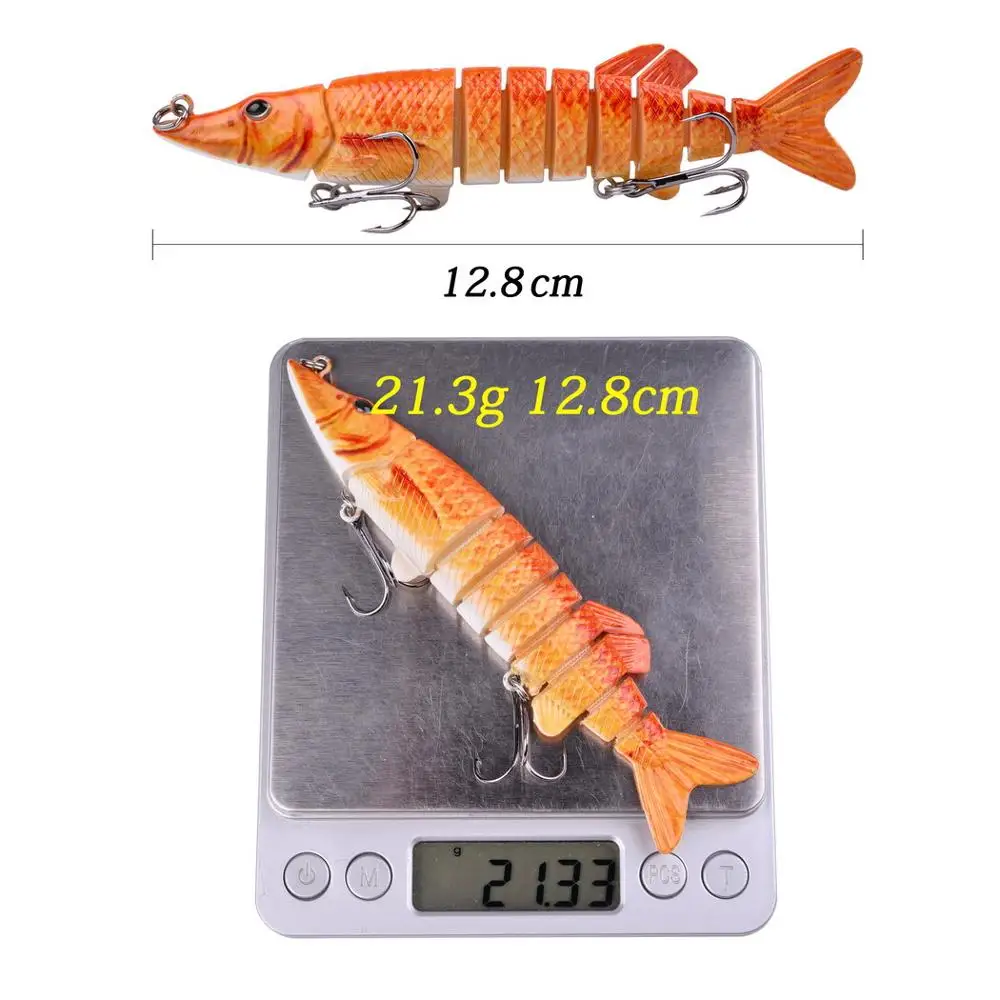 1pc 12cm 20g Pike bait Multi Jointed Fishing Lures Swimbait Hard Bait Fishing Tackle Wobbler Lure Crankbait Pesca Swim Bait