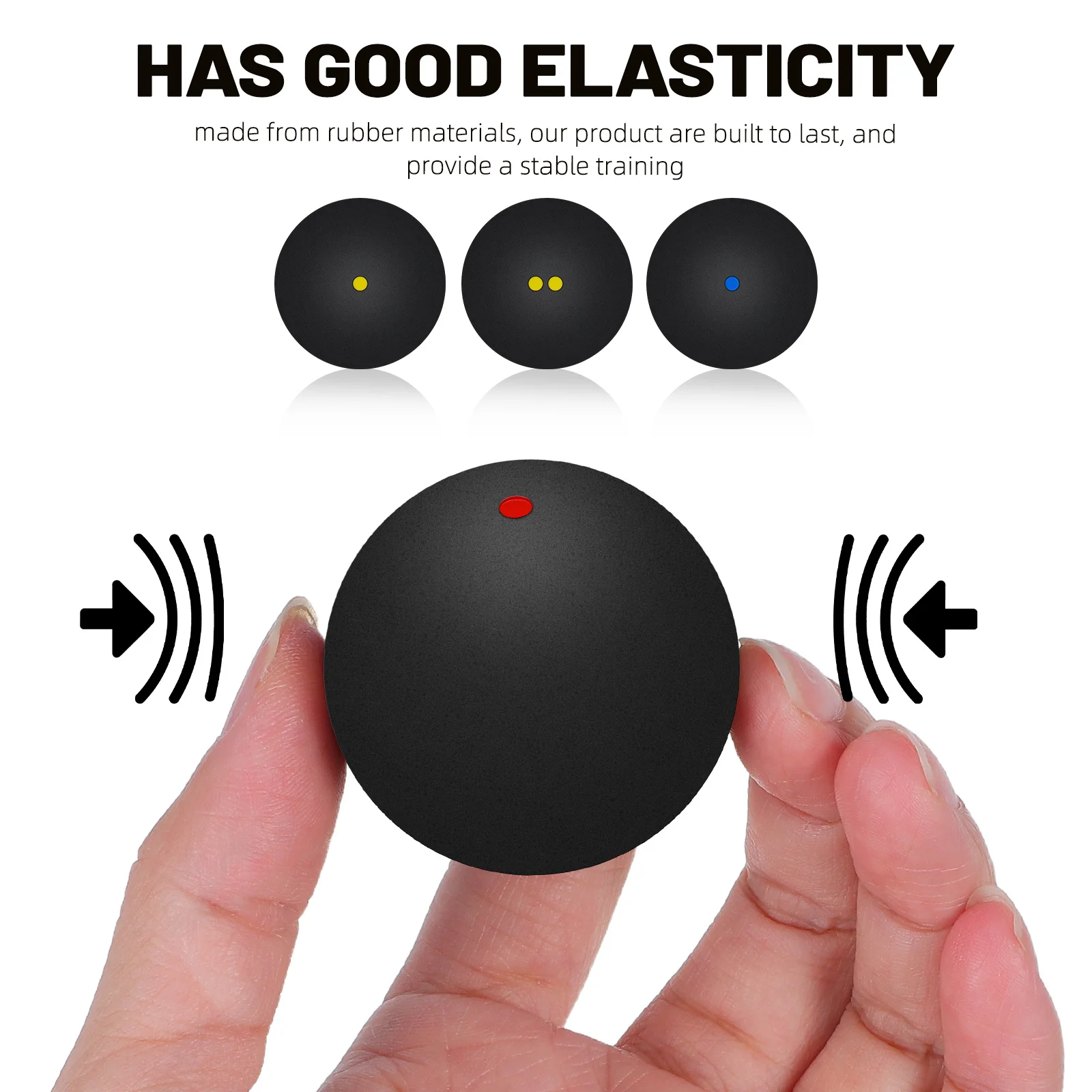 4 قطع من كرات الاسكواش مفردة لسرعة رد الفعل السريع والتنسيق بين اليد والعين، أداء رياضي معزز في تنافسي