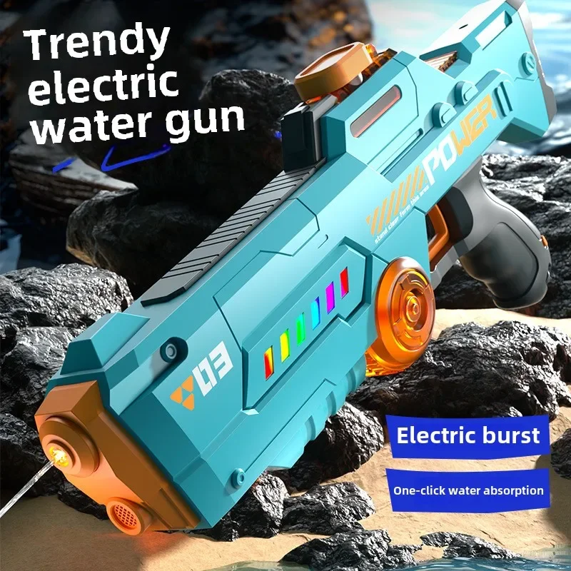 مدفع المياه الكهربائية إطلاق مستمر Watergun التلقائي امتصاص الماء سعة كبيرة بخ بندقية بركة الشاطئ لعبة للهواء الطلق