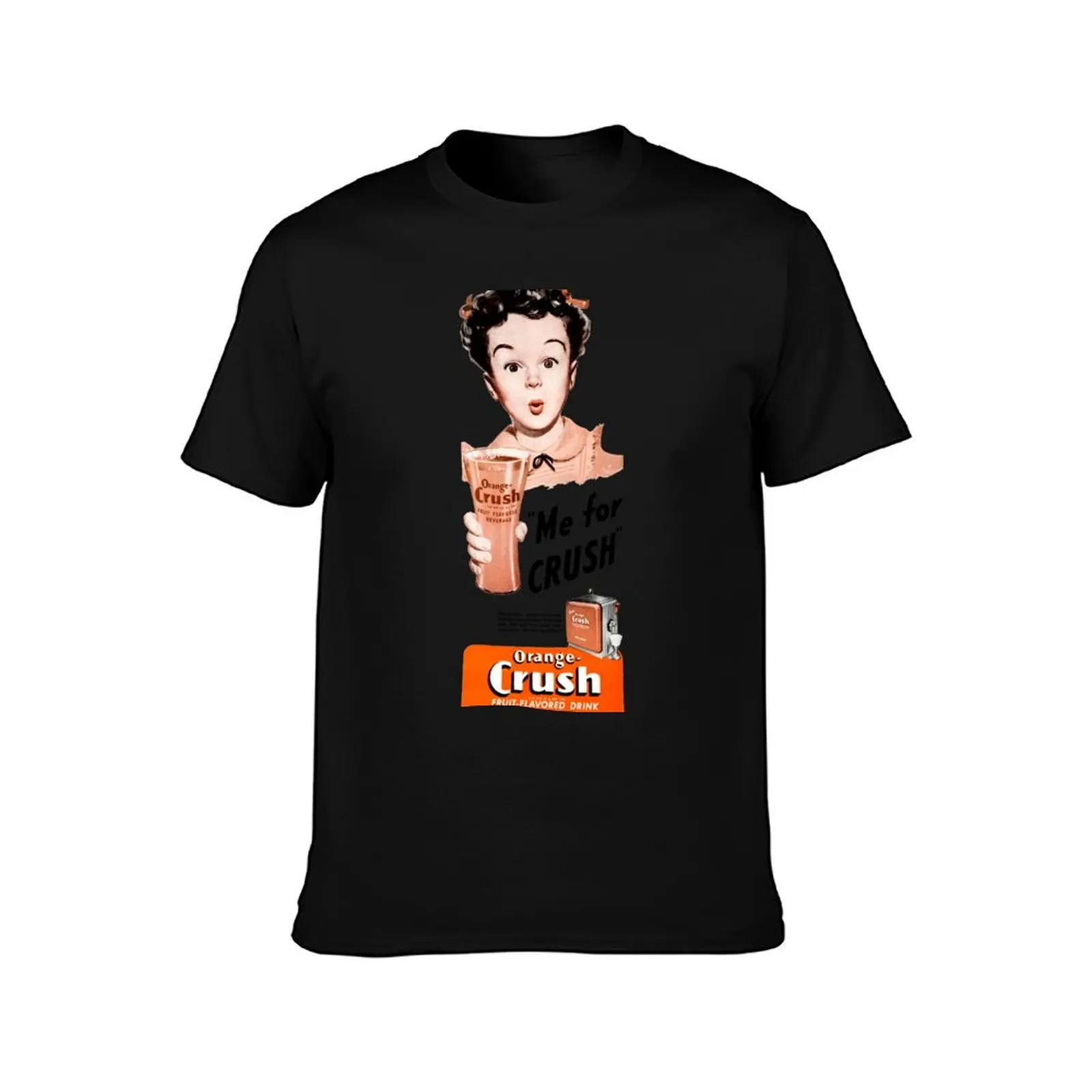ORANGE CRUSH - ADVERT T-Shirt Basic Simple Casual Short Sleeve Tee T-Shirt