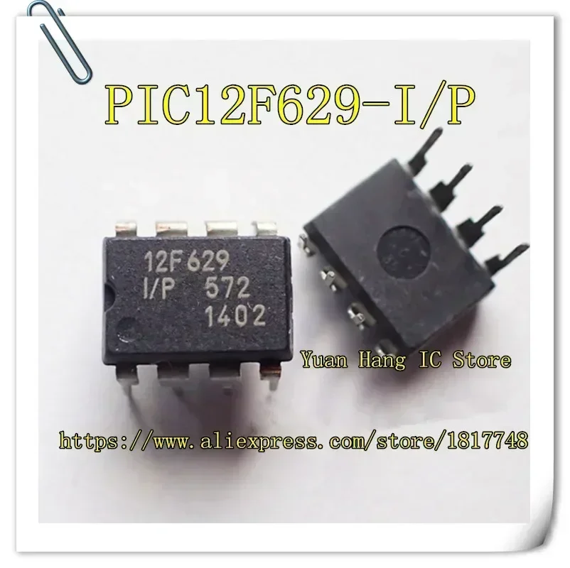 10 TEILE/LOS PIC12F629-I/P 12F629-I/P PIC12F629 12F629 DIP-8 8-Pin FLASH-Based 8-Bit CMOS Mikrocontroller
