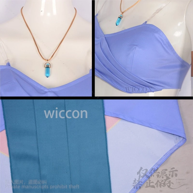 أنيمي فيلم أتلانتس تأثيري هالوين الأميرة كيدا زي فستان أزرق الدعاوى الفتيات كرنفال يتوهم مثير لوليتا طويل الباروكات الطرف