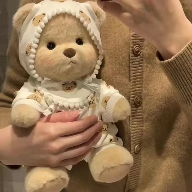 30cm High Quality Handmade Bear Plush Toy Cosplay Change Dress Cloth Girl Hug Cuddly Plushie Doll for Girlfriend Christmas Gift