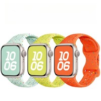 Colorful Rainbow Silicone Strap for Apple Watch S9 S8 S7 S6 S5 S4 S3 S2 S1 Ultra SE Sports Bracelet for iWatch 38mm 49mm 42mm