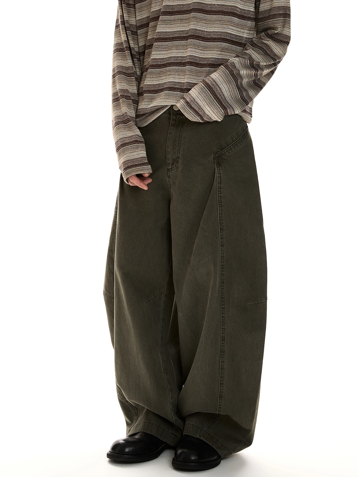 

Мужские повседневные брюки в стиле ретро: американский дизайн, эффект потертости, свободный крой, широкие штанины, прямые, для работы и повседневной носки