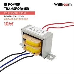 10W EI Power Transformer 16X25 Dual Output 12V-0-12V 15V 18V 24V 110V Pure Copper Wire Audio Amplifier Transformer Input 220V