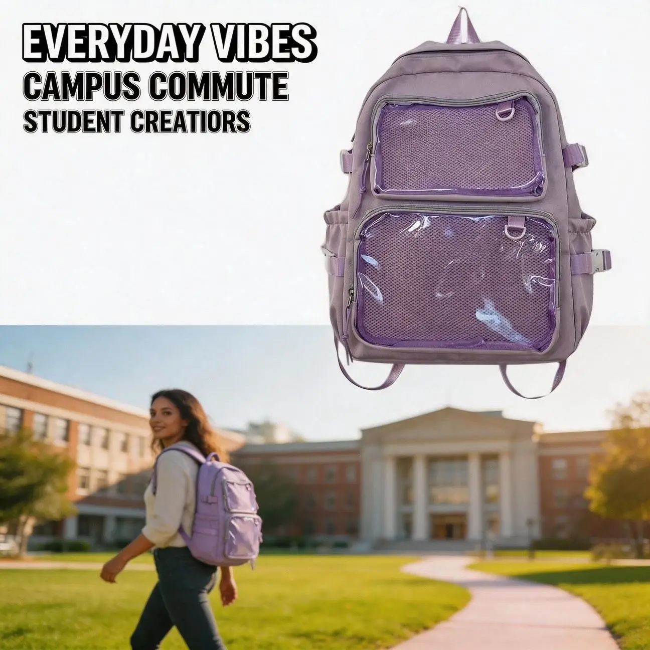 Pro Transparent Bag Casual Backpack Practical Gift
