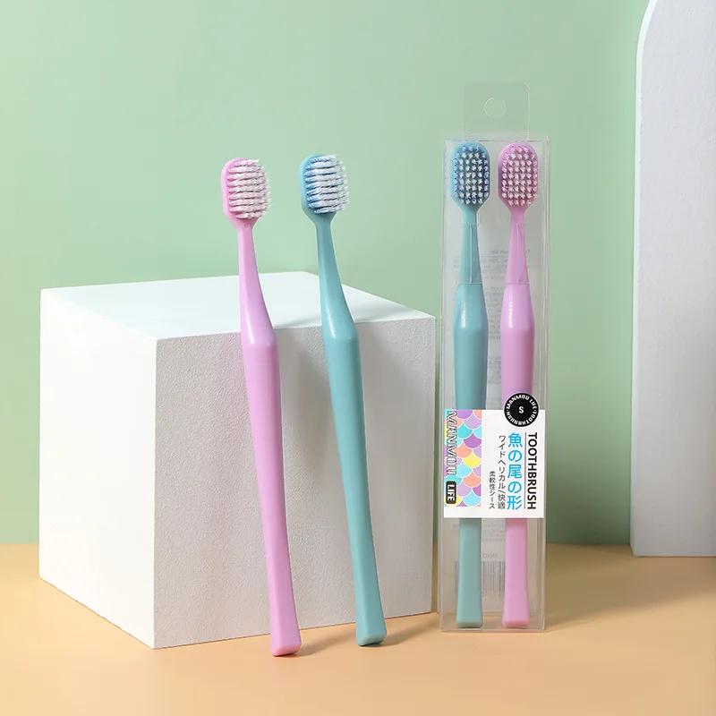 Spiral Bristle Couple Toothbrush Family Suit Adult Wide Head Fine Soft Bristled Toothbrush Deep Cleaning Of Teeth Oral Hygiene