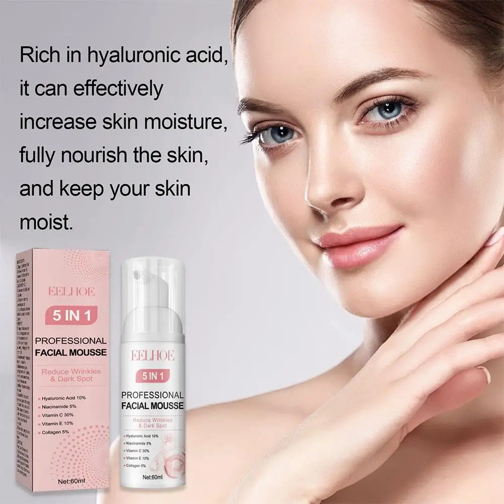 Espuma de limpeza profunda para remoção de cravos, 5 em 1, hidratante, carro, limpeza profunda, lavagem da pele, controle facial, V5s3