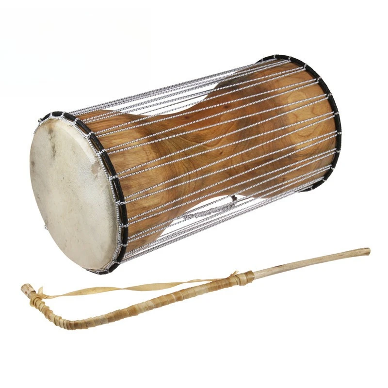 Message Drum Talking Drum African Drum Goatskin Mahogany