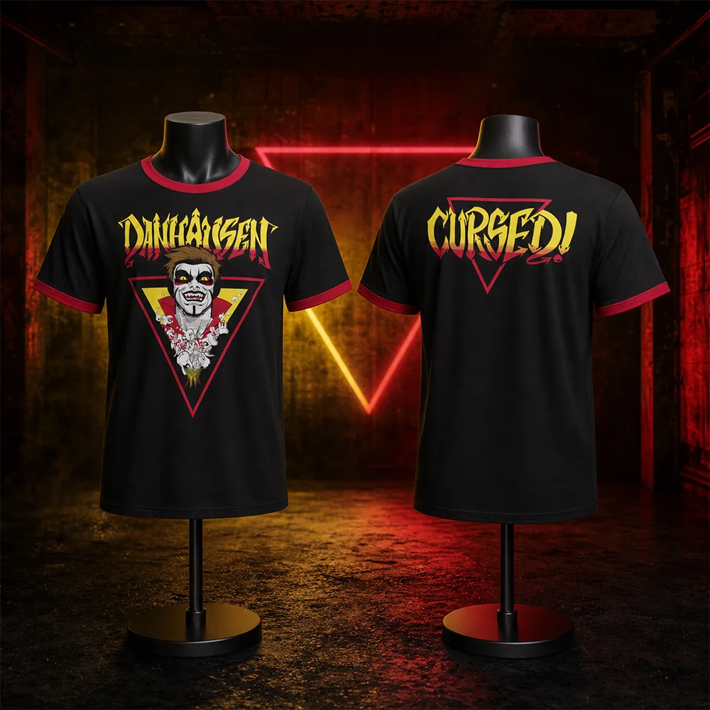 Unisex Atmungsaktives Casual Danhausen Cursed Grafik-Sporttrikot Kurzarm T-Shirt Eltern-Kind Mode Streetwear für Fans – Detail 1