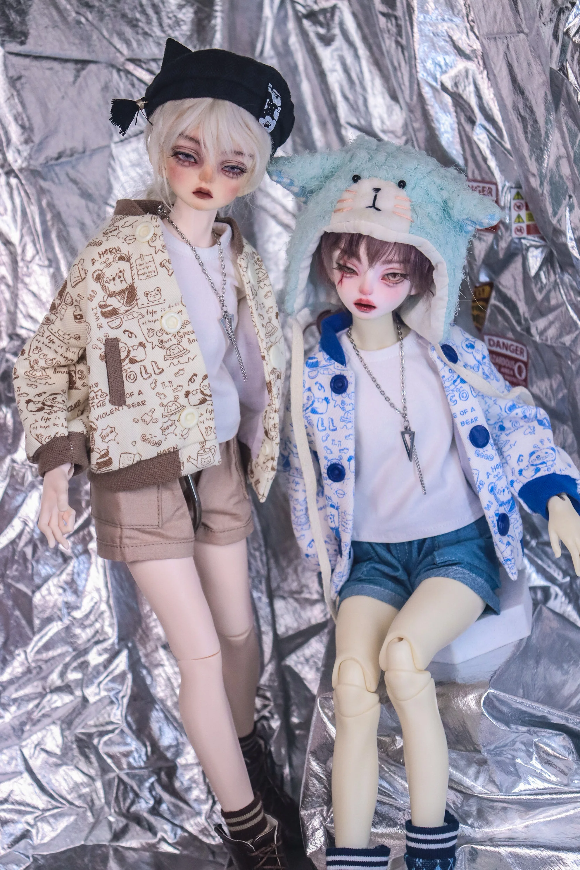 BJD doll clothes suitable for 1/4 size cute doll clothes MSD baseball uniform BJD doll clothes 1/4 doll accessories (5 points)