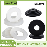 Nylon Washers M2 M3 M4 M5 M6 M8 M10 M12 M14 M16 M18 M20 M22 M24 Plastic Insulation Spacers Seals Black White Flat Gasket Ring