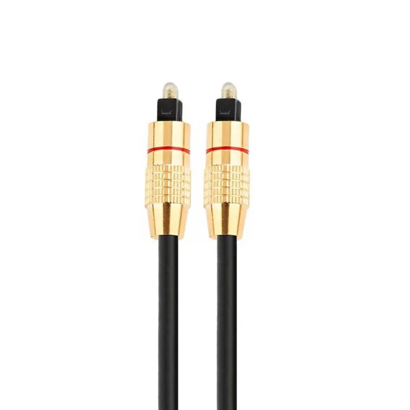 OD6.0mm مطلية بالذهب رئيس الصوت كابل الألياف البصرية Toslink كابل الصوت الرقمي الألياف البصرية واجهة جانبية نقل الصوت