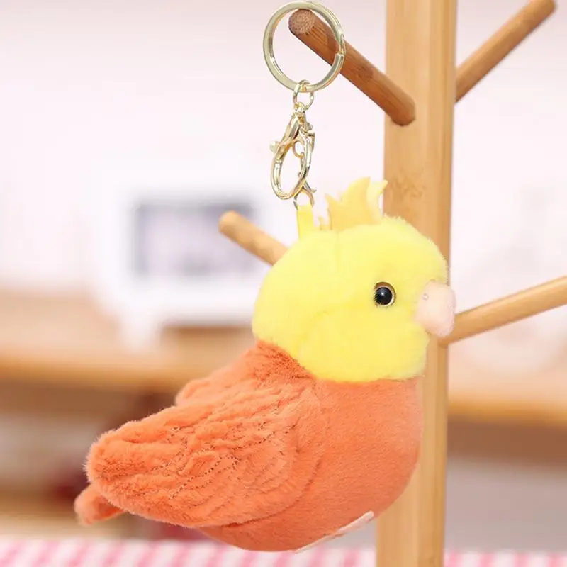 การ์ตูน Parrot พวงกุญแจการ์ตูน Parrot กระเป๋าถือ Charm พวงกุญแจกระเป๋าเป้สะพายหลัง Keyrings ตุ๊กตาน่ารักกระเป๋า Charm Multifunctional