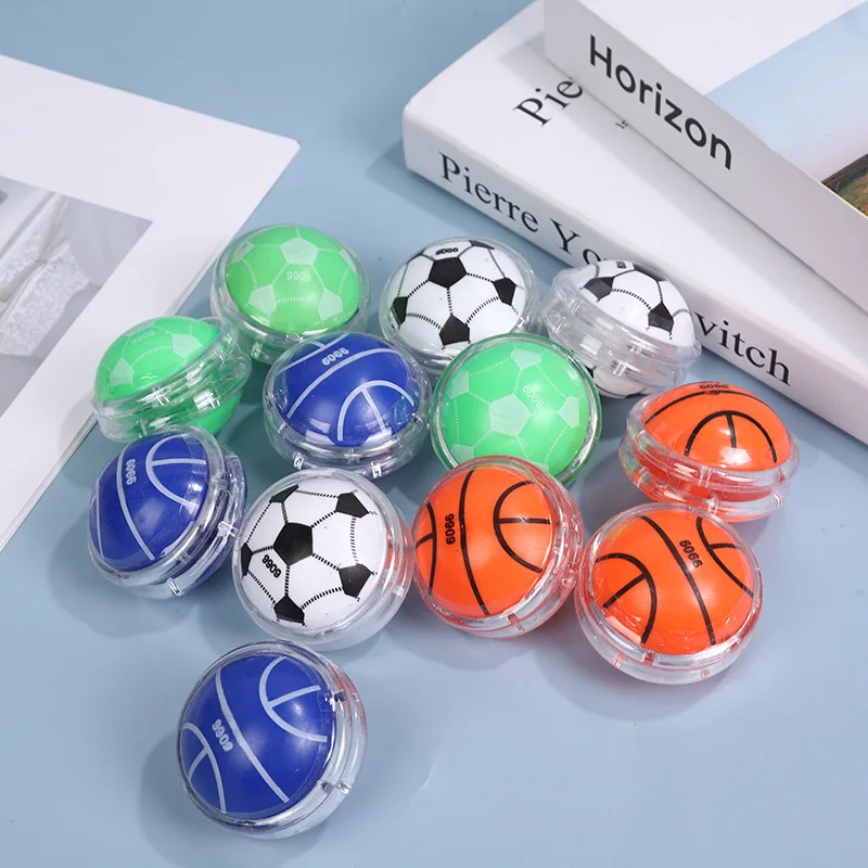 10Pcs Sports Football Basketball Theme Yoyo Ball Classic Toy for Kids Birthday Party Favors Pinata Fillers Kindergarten Rewards