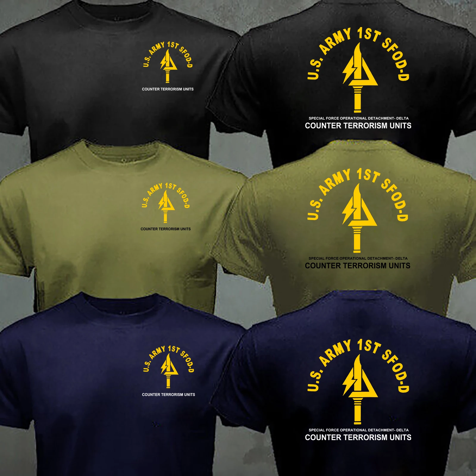US Army Airborne Special Forces Operational Detachment Delta Force 1st Sfod-d T-shirt Casual Cotton T Shirt Oversized Streetwear