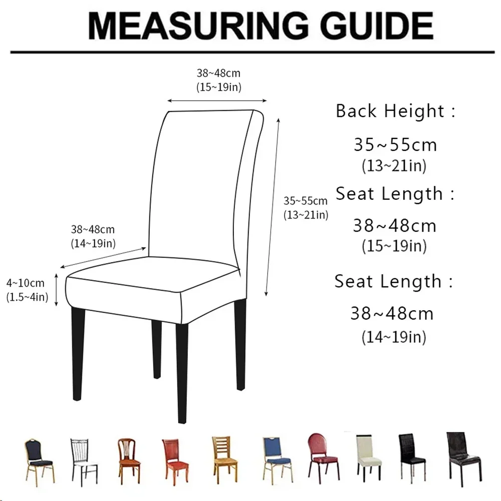 1PC Solid Color Jacquard Chair Covers Stretch for Wedding Dining Room Office Banquet Housse De Chaise Chair Cover Universal Size