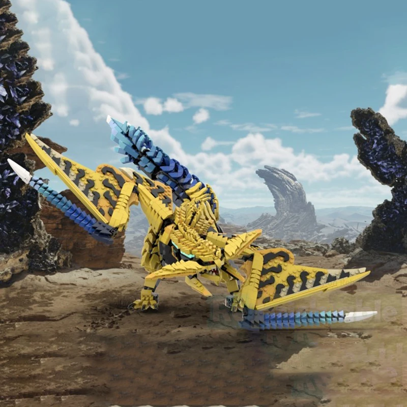 Exquisite new MOC building block animation model, Thunder Dragon technology modular children's toy DIY assembly set