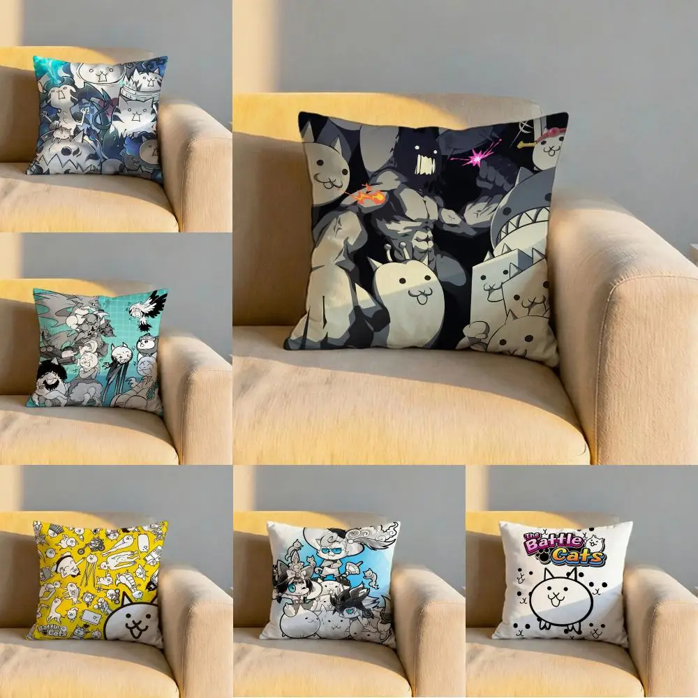 The B-Battle Cats Cushion Cover Soft Reversible & Durable Pi