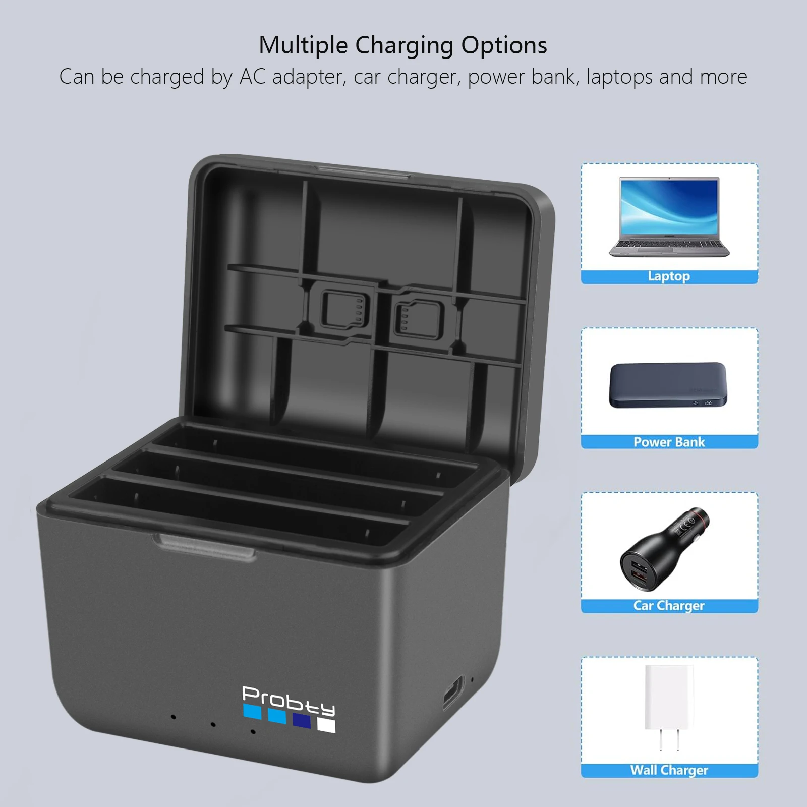 2600mAh High Capacity Battery For Insta360 X4 Battery+Fast Charging Case Storage Box For Insta 360 ONE X 4 Accessories