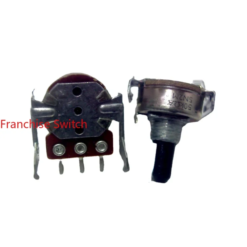 

10PCS Type 16 Potentiometer Single Row Three Feet 50KA Shaft Length 15MM