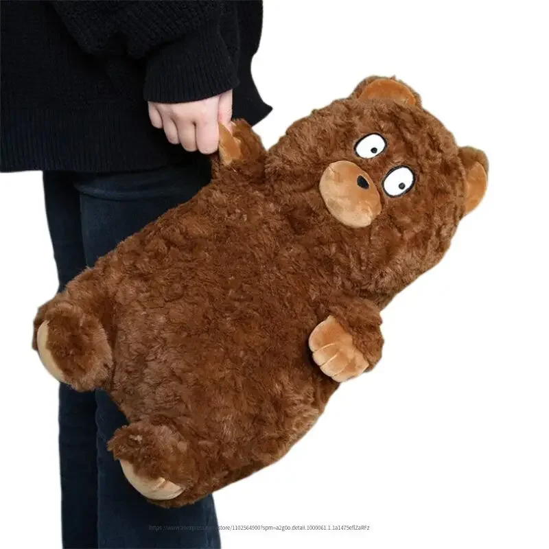 40cm Kawaii Brown Bear Miękkie pluszowe zabawki Wypchane leśne zwierzę Lalka Łagodzi lęk Dziecko Prezent urodzinowy Niedźwiedź Rzuć poduszkę Wystrój domu