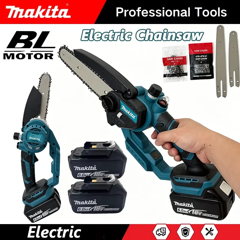 Makita Cordless Brushless 8 Inch Electric Chainsaw 6 InchTelescoping Pole Chainsaw Garden Tree Pruner Cutting Tool for 18V