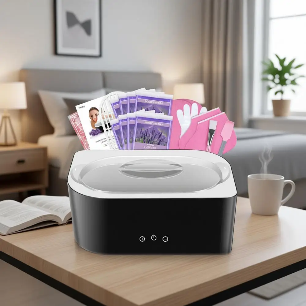 

Набор для восковой депиляции: воск 4000 мл, подогреватель воска, увлажняющий, с автоотключением и функцией поддержания тепла для рук