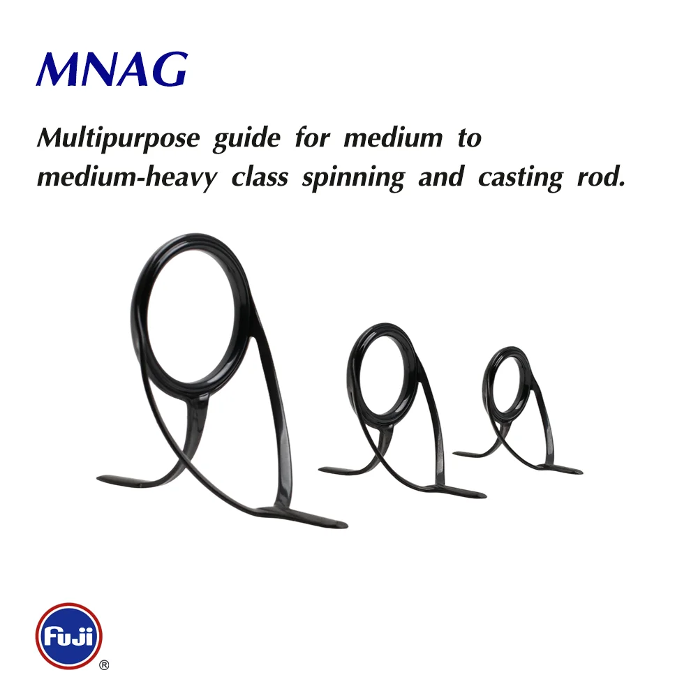 Original Fuji MN Alconite Ring Spinning Casting Rod Guides Multipurpose Medium Heavy Frame Boat Sea Fishing Pole Parts 2/4 Pcs
