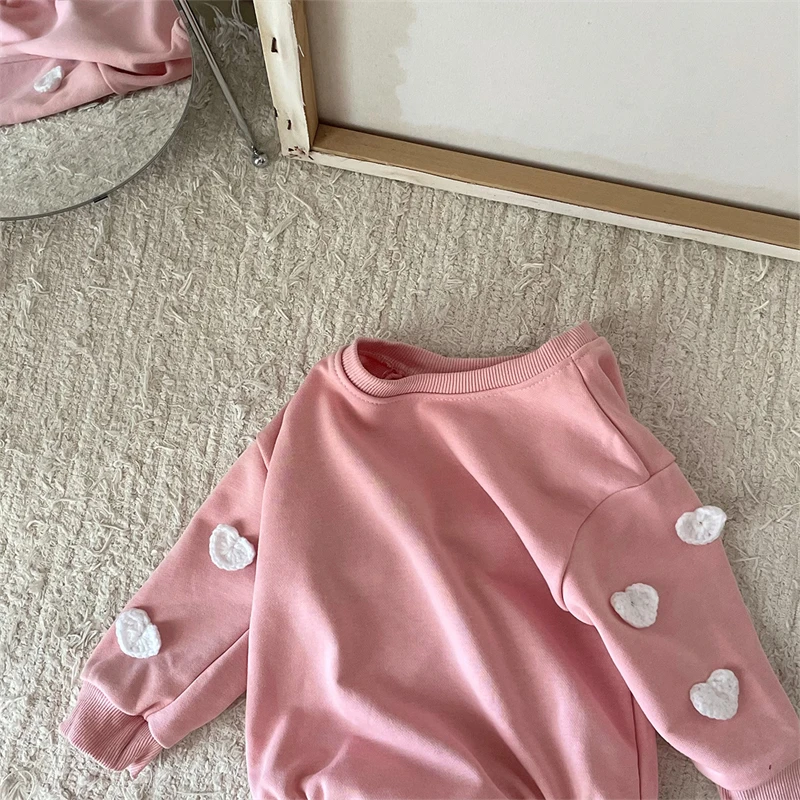 New Style Baby Cotton Rompers Jumpsuit Active Toddler Boys Girls Sweatshirt 3d Clouds Flowers Decoration Bodysuit Outfits