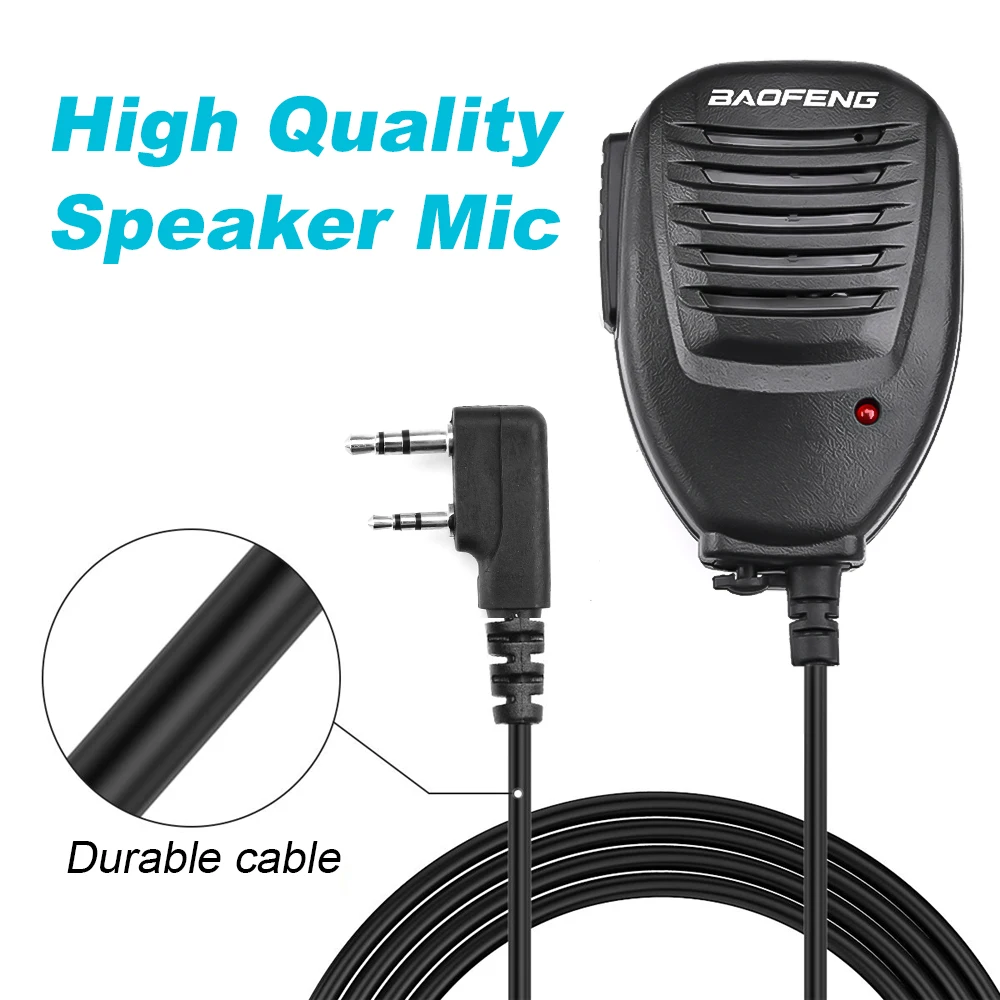 Baofeng Walkie Talkie Hand Microphone Radio Speaker Mic PTT For Walkie Talkie BF-888S UV-82 UV-5R UV-5RPro H9 H7 Ham Radio