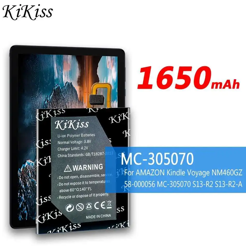 

Premium Replacement 1650mAh Tablet Battery High Performance For Amazon Kindle Voyage NM460GZ 58-000056 MC-305070 S13-R2 S13-R2-A