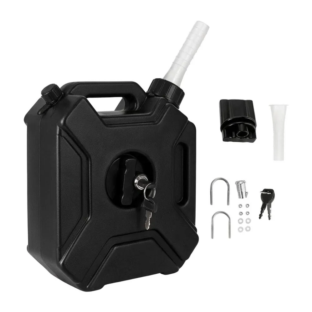 1pcs 5L Portable Plastic Cans Gas Fuel Tank Emergency Backup SUV Motorcycle Accessories Petrol Diesel Storage Gas Tank with Lock