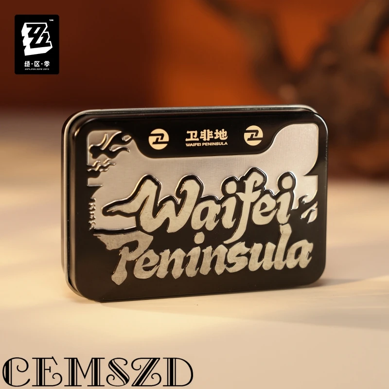 [Genuine] Game Zenless Zone Zero WAIFEI PENINSULA Cosplay Commemorative Tin Box Anime Sticker and Collectible Card Set